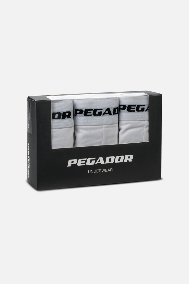 Pegador Camino Boxershorts Single Logo 3 Pack White White
