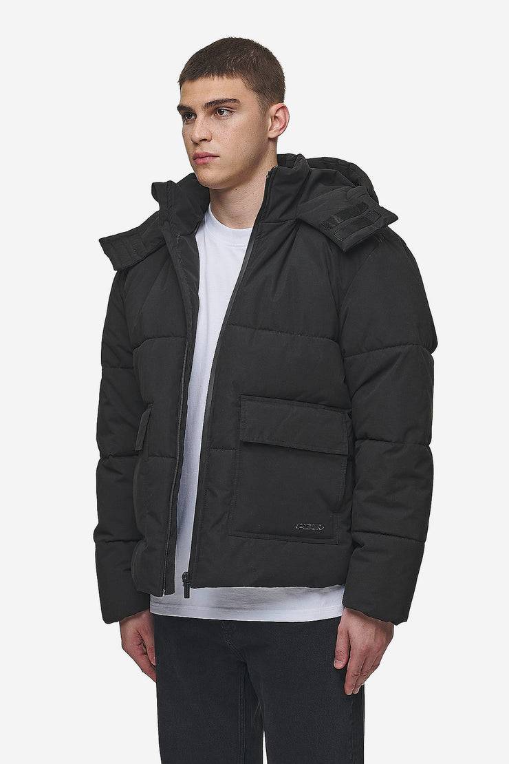 Pegador Carvel Water-Reactive Logo Puffer Jacket Black