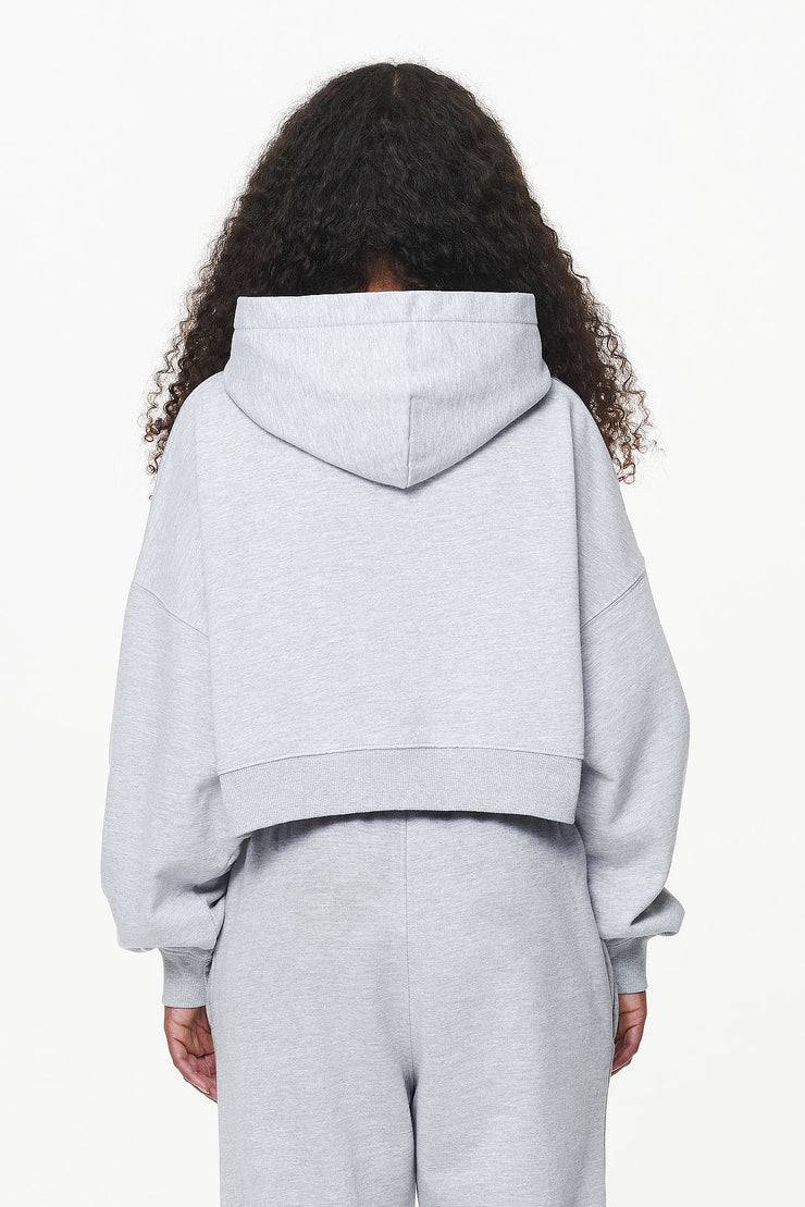 Pegador Chancery Oversized Cropped Hoodie Grey Melange