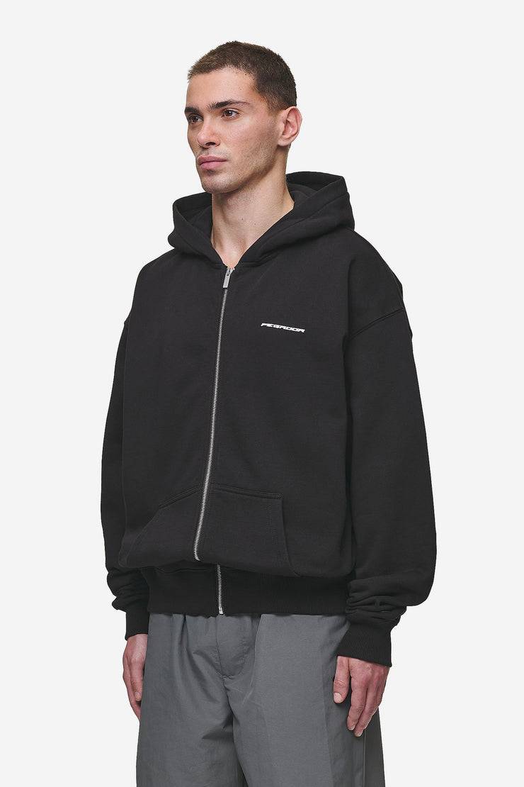Pegador Charles Oversized Sweat Jacket Washed Black