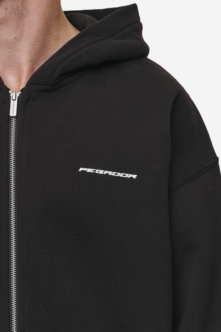 Pegador Charles Oversized Sweat Jacket Washed Black