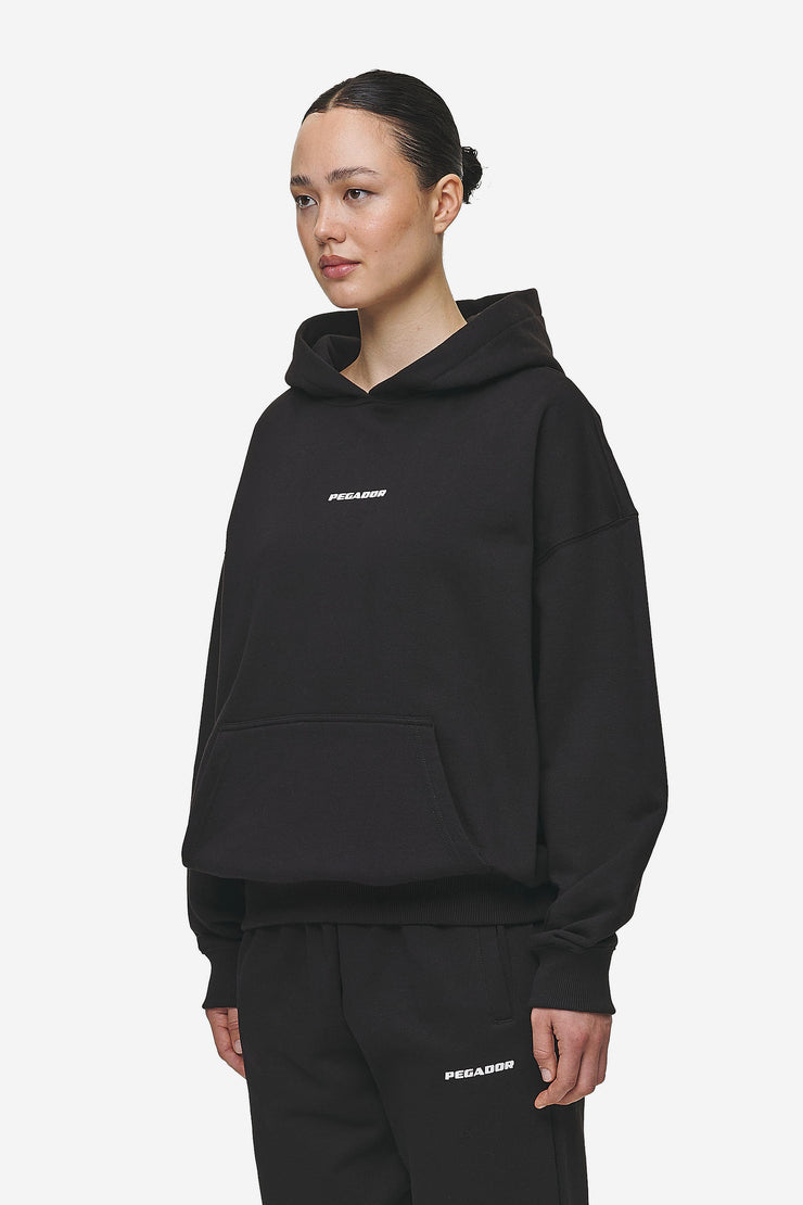 Pegador Clarita Logo Oversized Hoodie Black White Gum