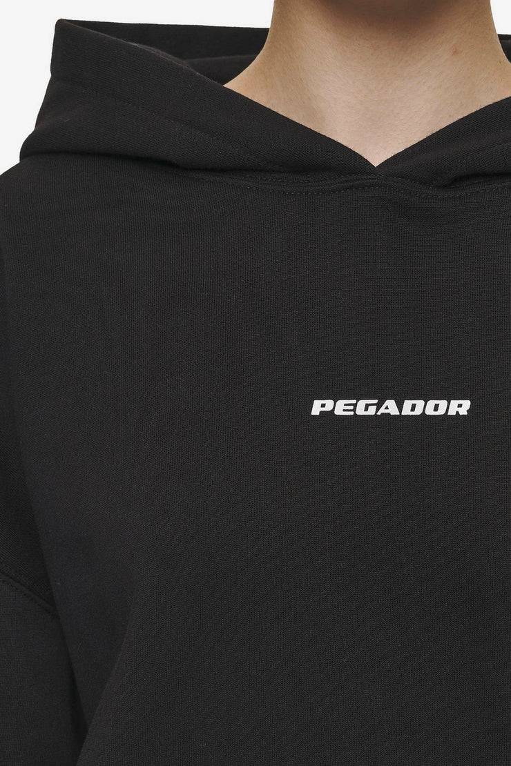 Pegador Clarita Logo Oversized Hoodie Black White Gum