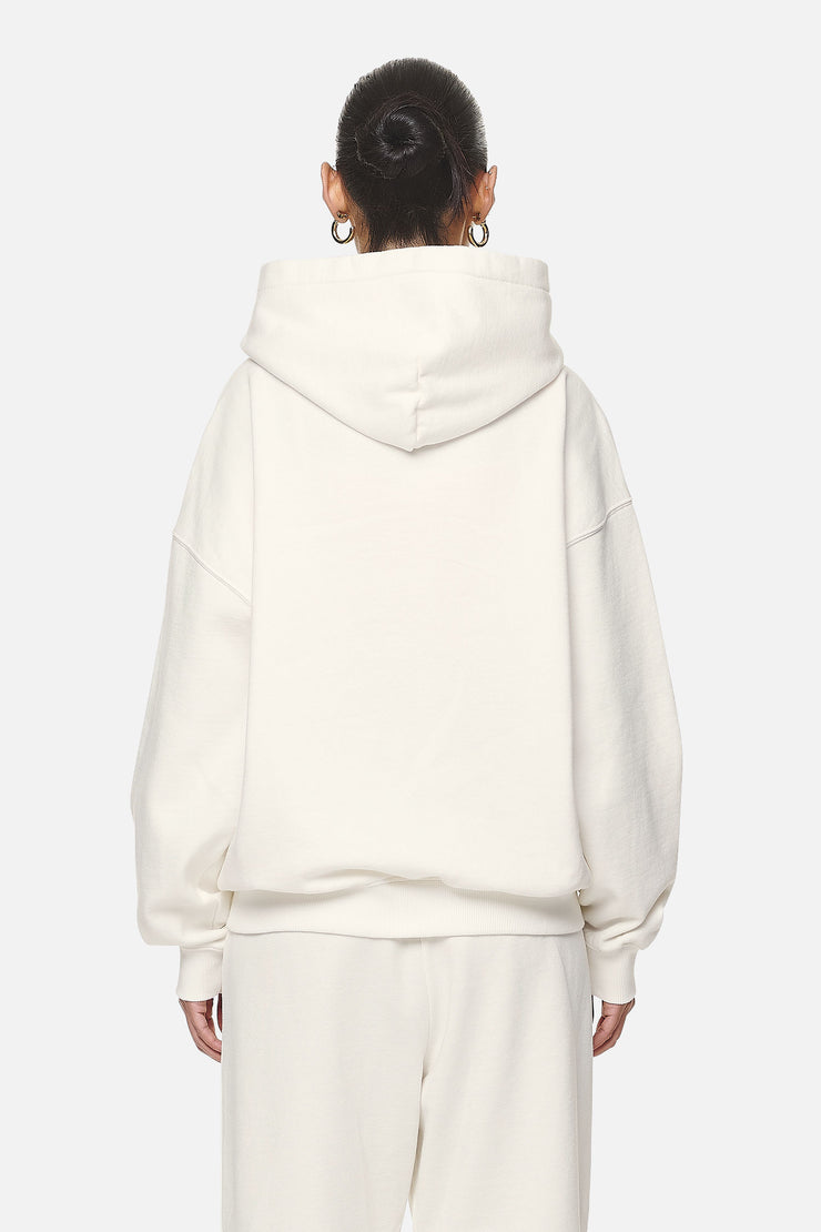 Pegador Clarita Logo Oversized Hoodie Washed Coconut Milk Black Gum