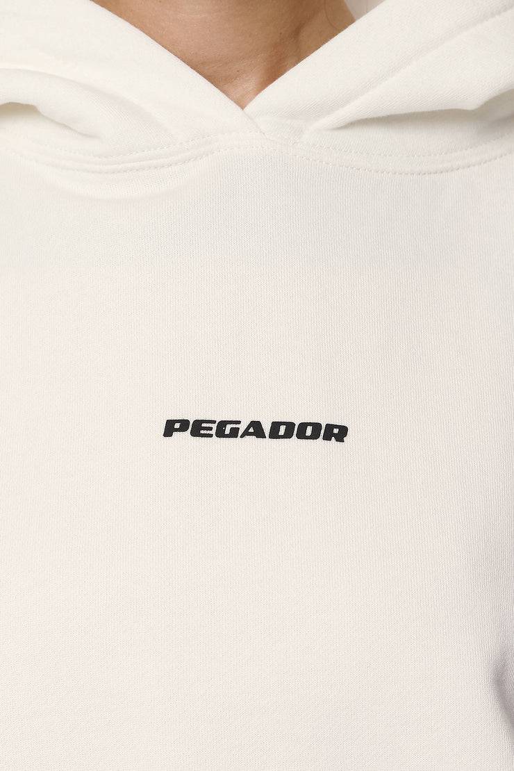 Pegador Clarita Logo Oversized Hoodie Washed Coconut Milk Black Gum