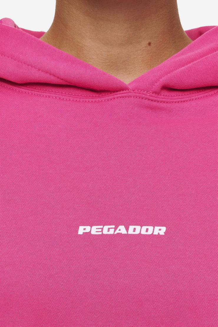 Pegador Clarita Logo Oversized Hoodie Washed Digital Pink White Gum
