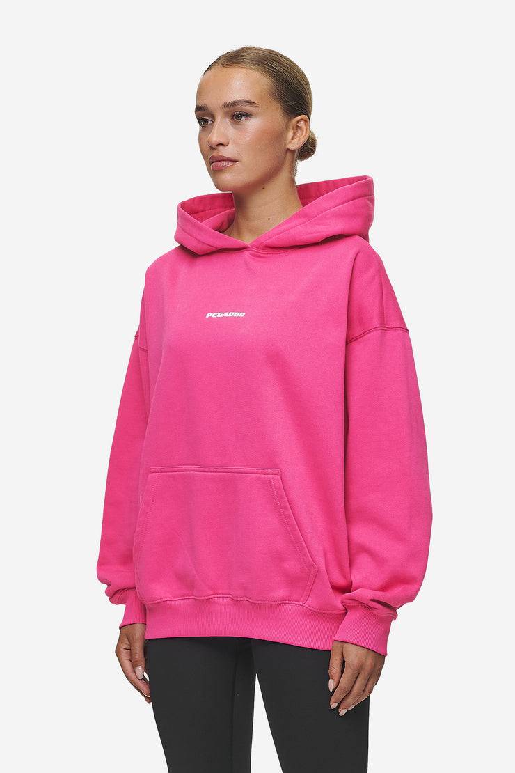 Pegador Clarita Logo Oversized Hoodie Washed Digital Pink White Gum