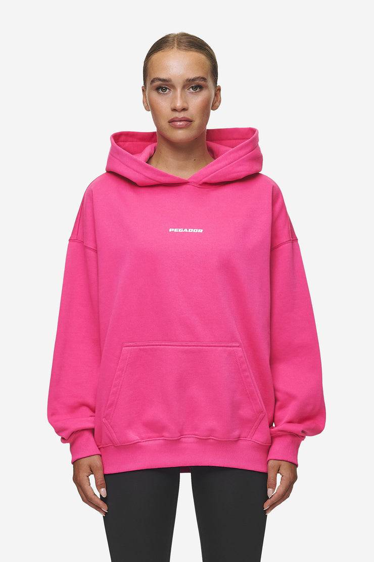 Pegador Clarita Logo Oversized Hoodie Washed Digital Pink White Gum
