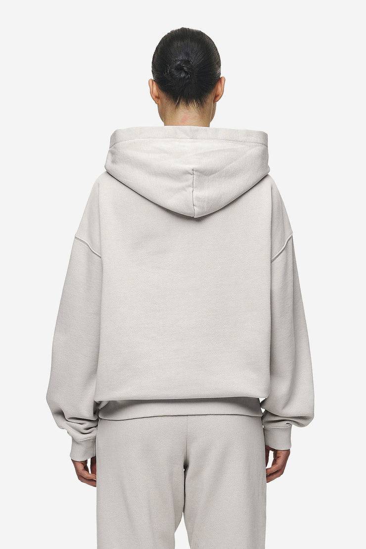 Pegador Clarita Logo Oversized Hoodie Washed Moon Grey Black Gum