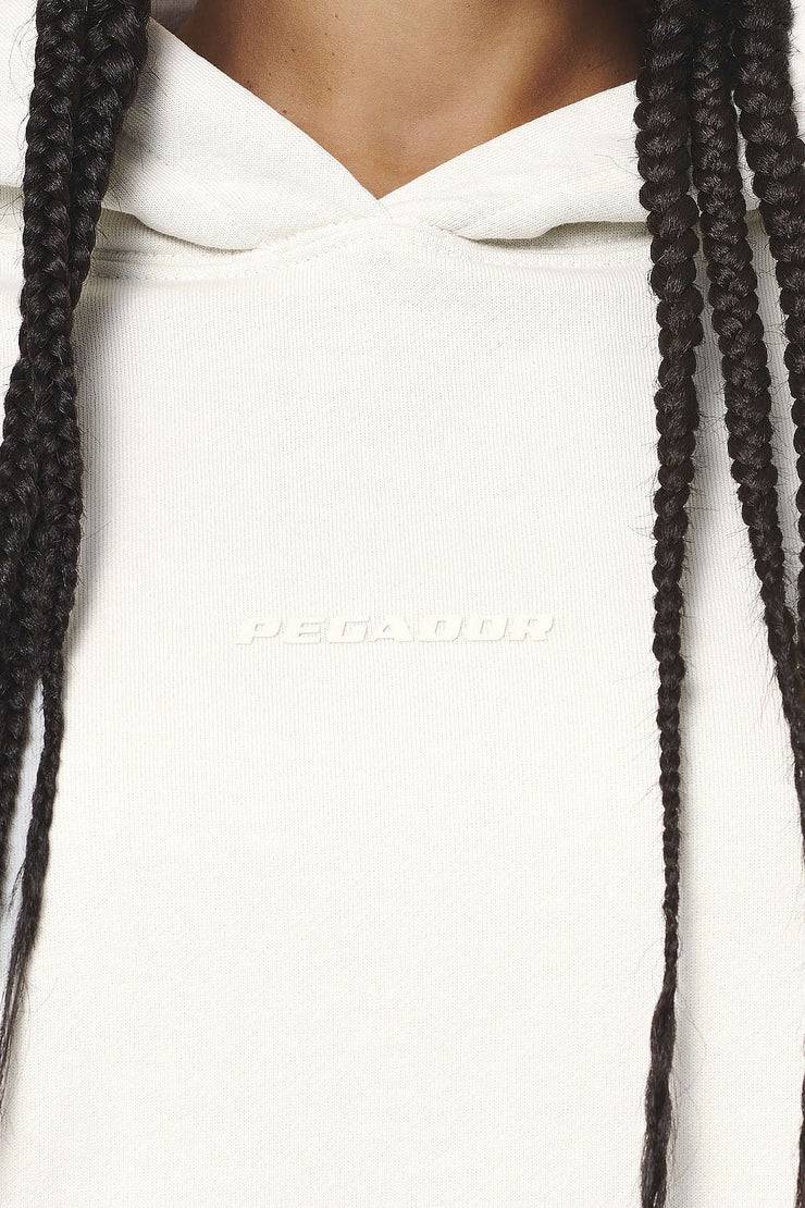 Pegador Clarita Logo Oversized Hoodie Washed Salty Cream Gum