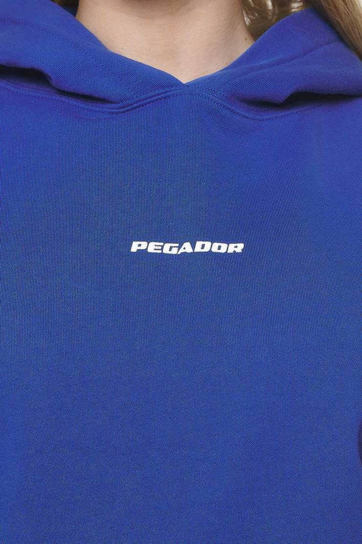 Pegador Clarita Logo Oversized Hoodie Washed True Blue White Gum