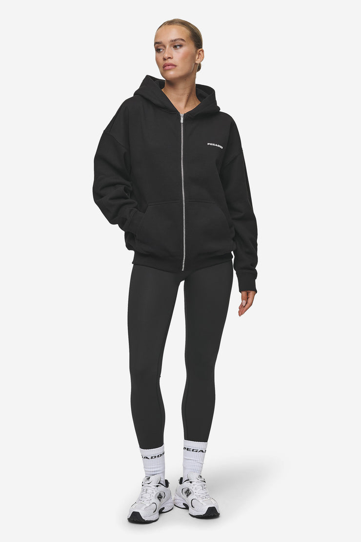 Pegador Clarita Oversized Sweat Jacket Black White Gum