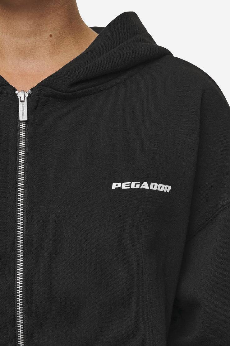 Pegador Clarita Oversized Sweat Jacket Black White Gum