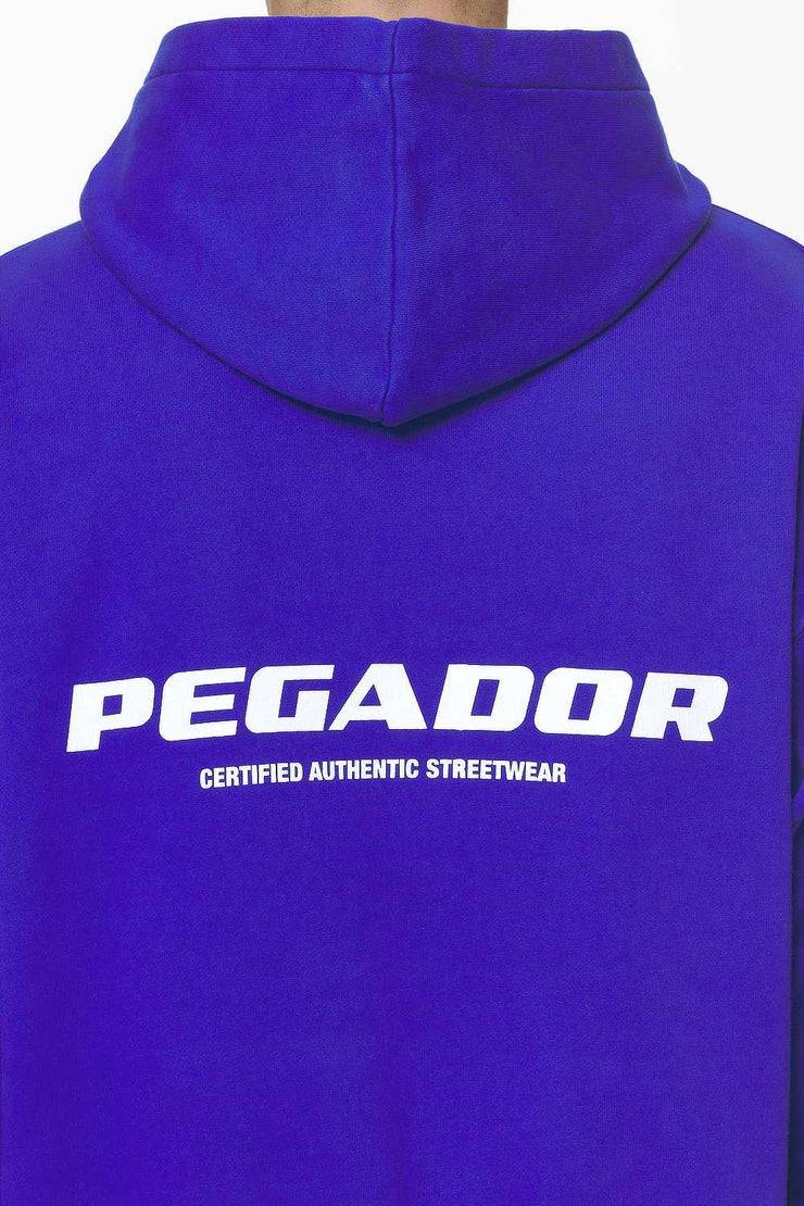 Pegador Colne Logo Oversized Hoodie Washed Endless Blue