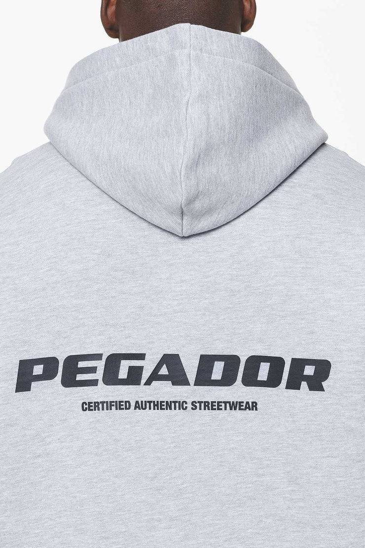 Pegador Colne Logo Oversized Sweat Jacket Grey Melange