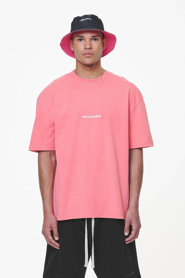Pegador Colne Logo Oversized Tee Vintage Strawberry