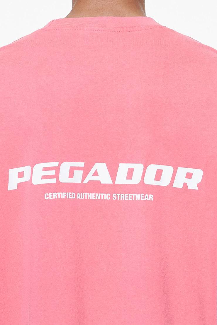 Pegador Colne Logo Oversized Tee Vintage Strawberry