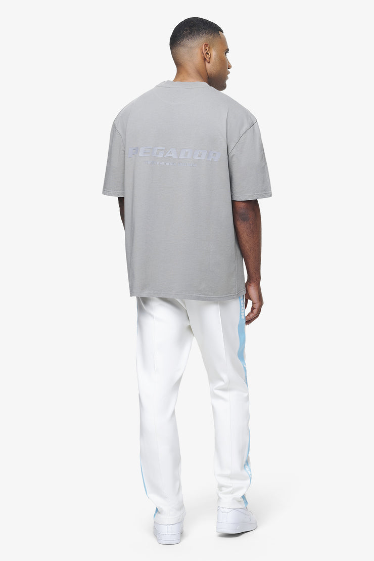Pegador Colne Logo Oversized Tee Vintage Washed Dusk Grey Gum