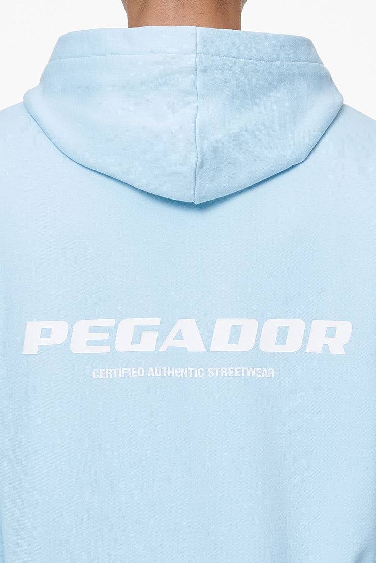 Pegador Colne Terry Logo Oversized Sweat Jacket Vintage Aqua