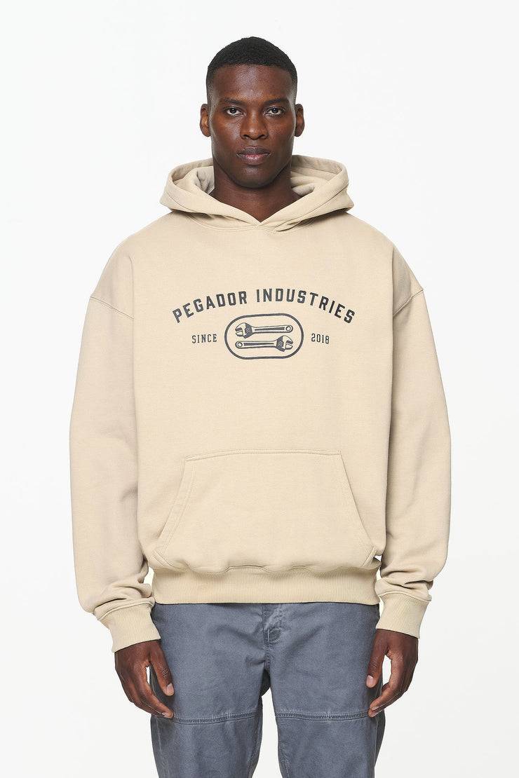 Pegador Comet Oversized Hoodie Vintage Washed Kingdom Beige
