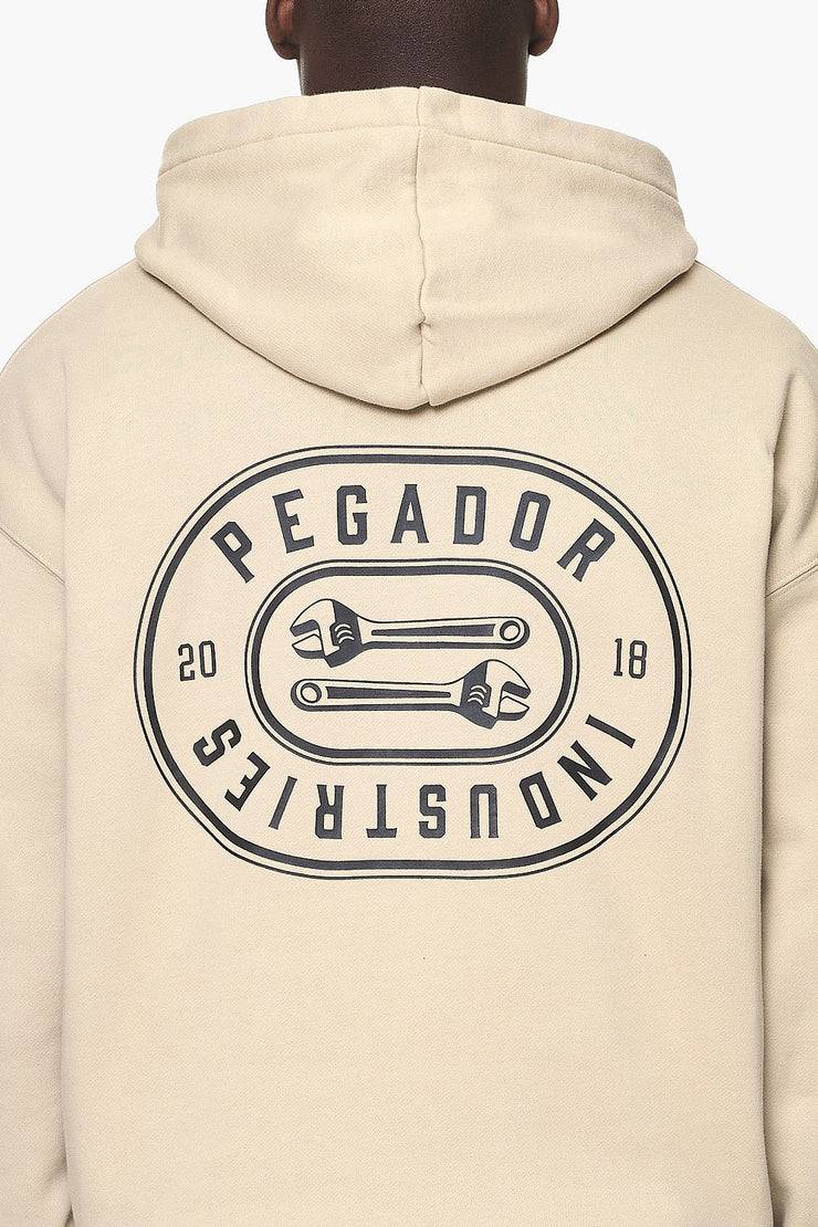 Pegador Comet Oversized Hoodie Vintage Washed Kingdom Beige