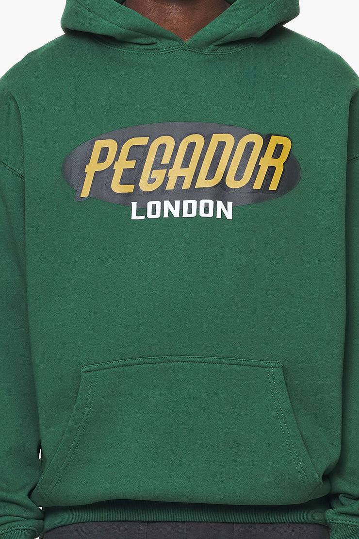 Pegador County Oversized Hoodie Vintage Washed British Green