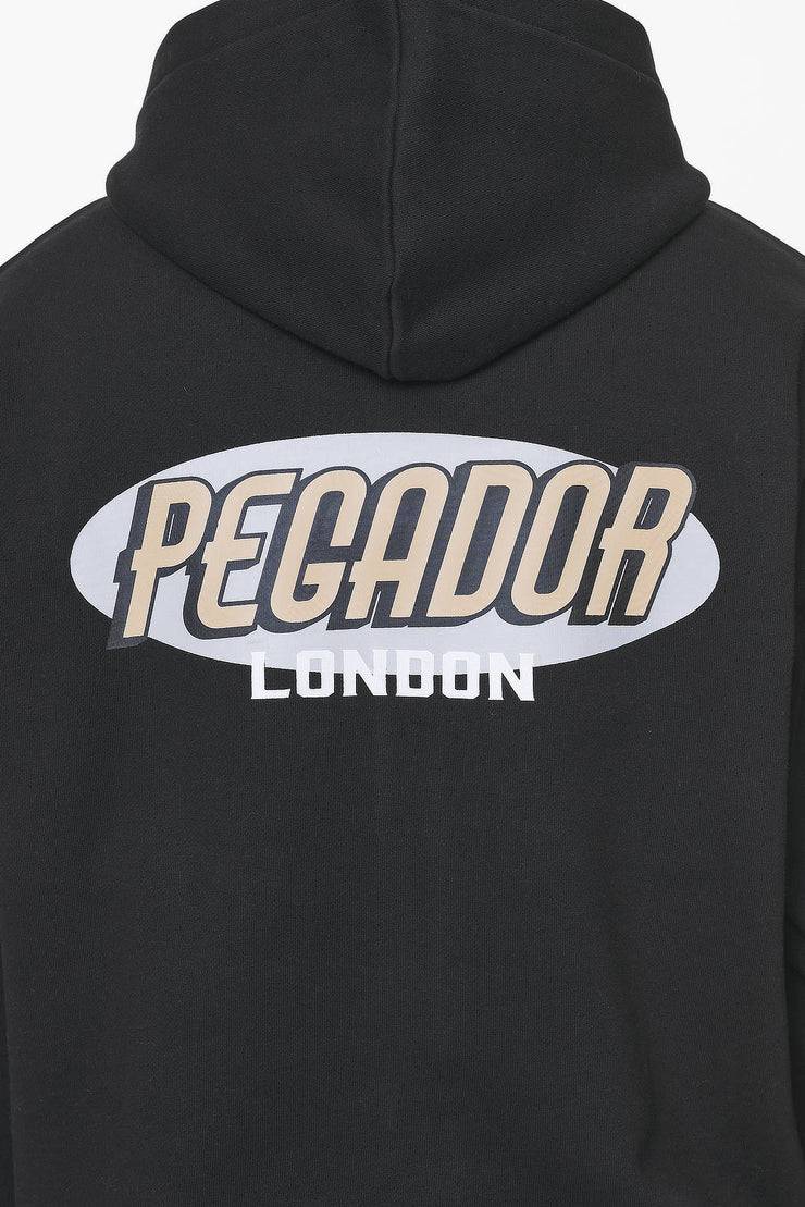 Pegador County Oversized Sweat Jacket Vintage Washed Onyx Black
