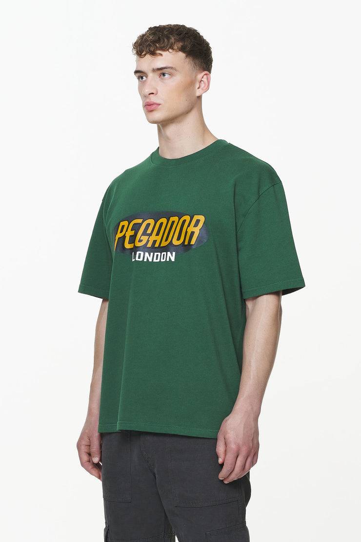 Pegador County Oversized Tee Vintage Washed British Green