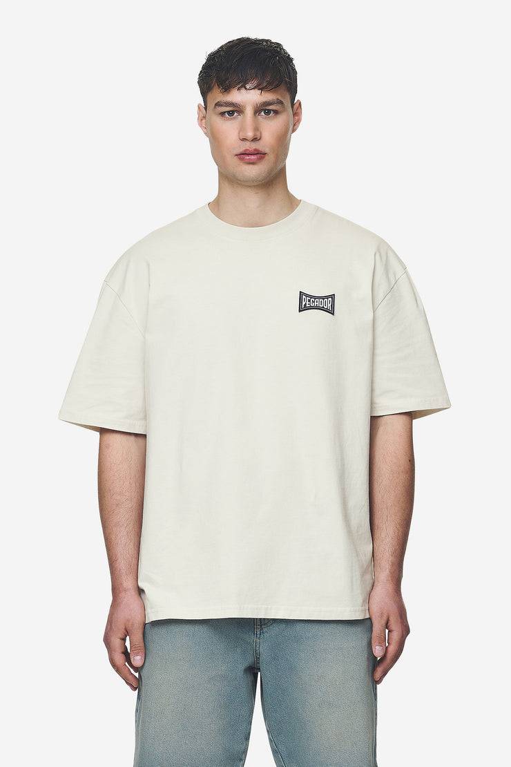 Pegador Dacko Oversized Tee Washed Salty Cream Black