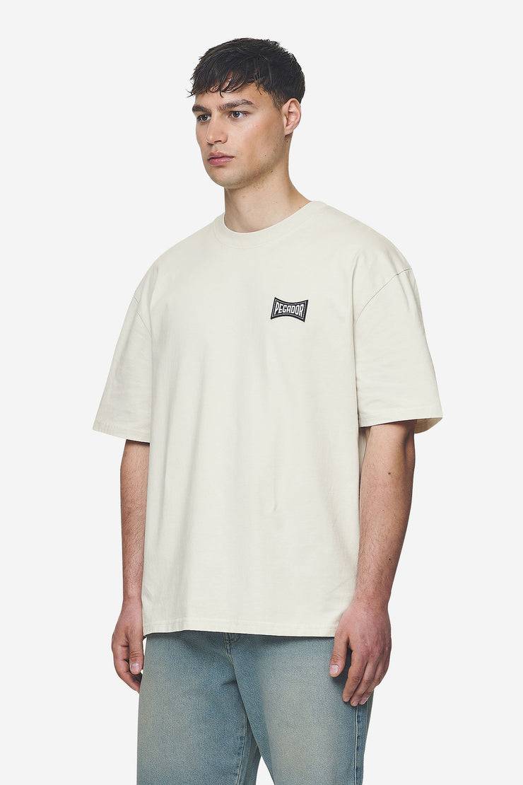 Pegador Dacko Oversized Tee Washed Salty Cream Black