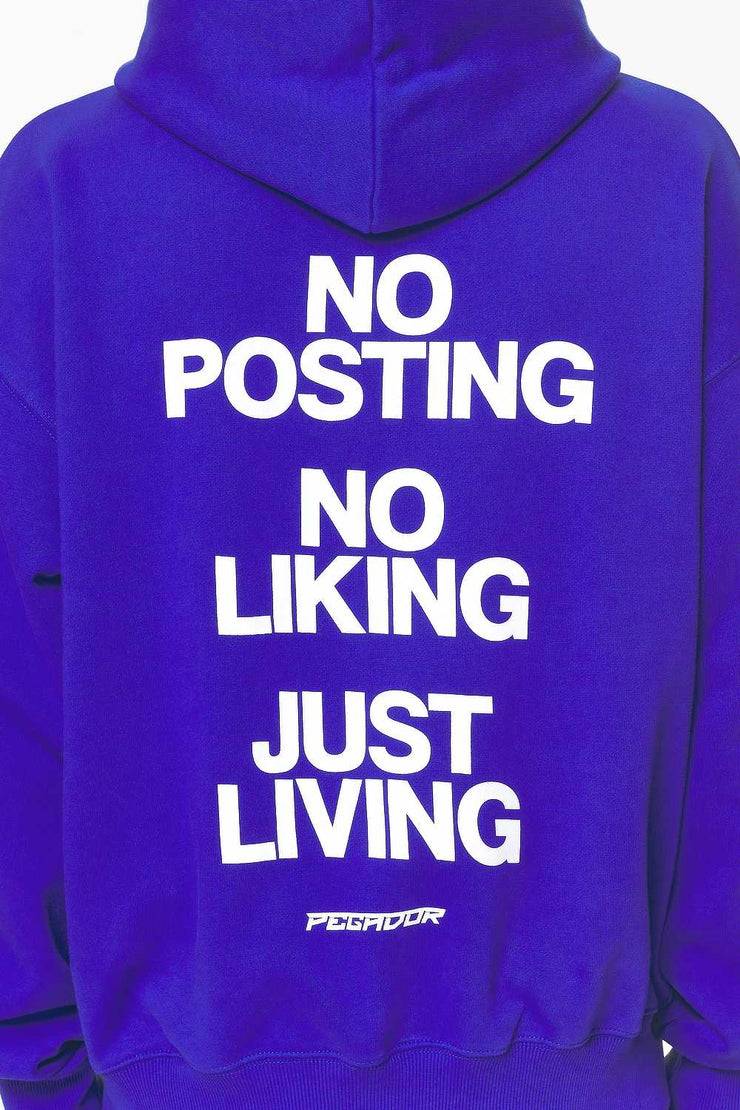 Pegador Devon Oversized Sweat Jacket Washed Endless Blue