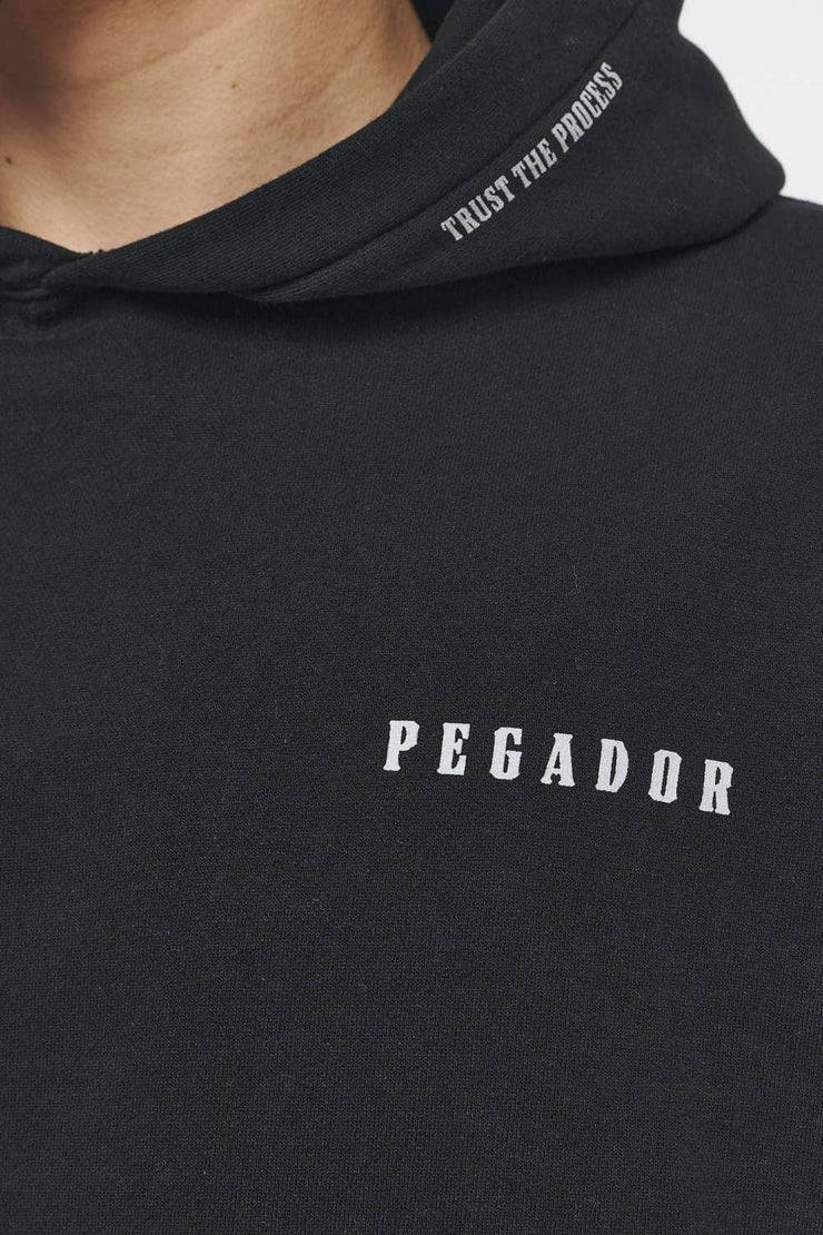 Pegador Dinmont Oversized Hoodie Vintage Washed Black Ink