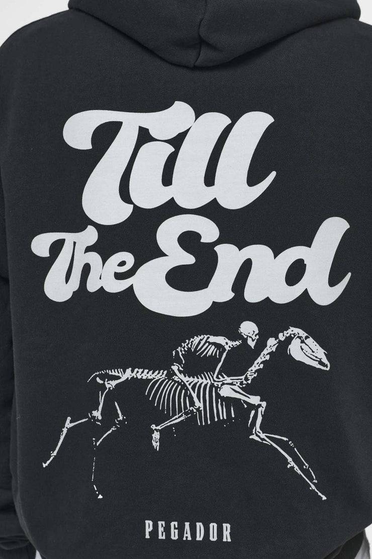 Pegador Dinmont Oversized Hoodie Vintage Washed Black Ink