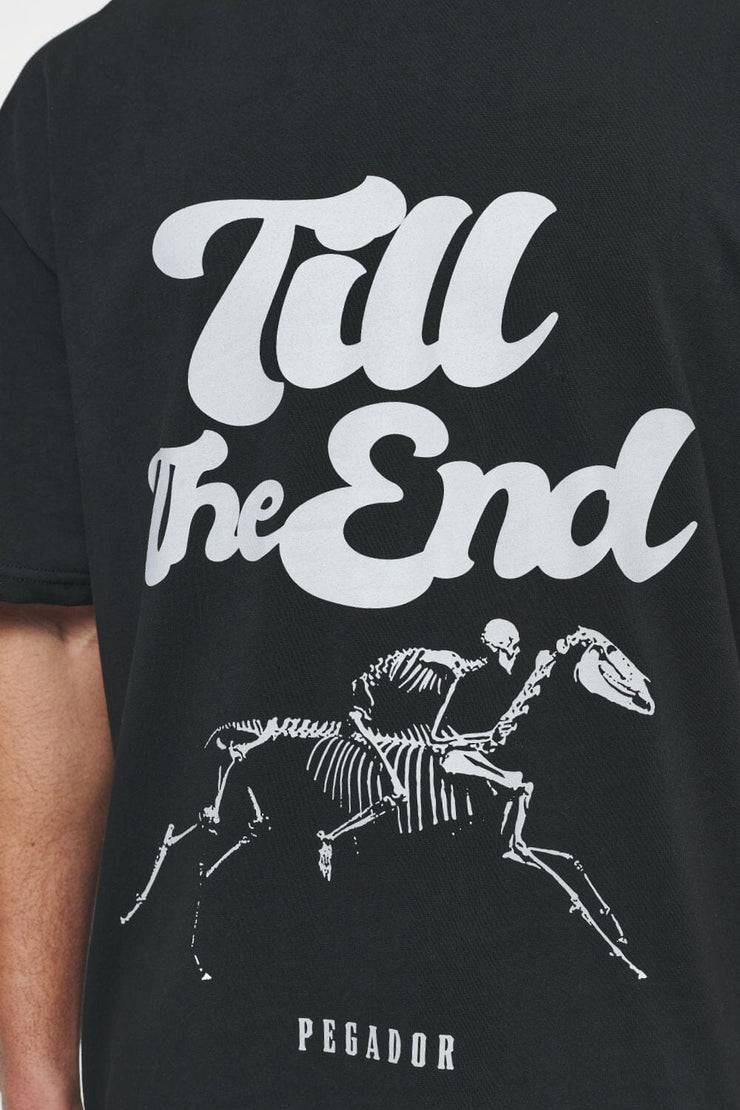 Pegador Dinmont Oversized Tee Vintage Washed Black Ink