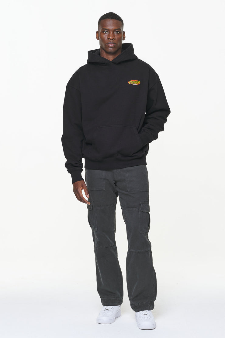 Pegador Docks Oversized Hoodie Vintage Washed Onyx Black