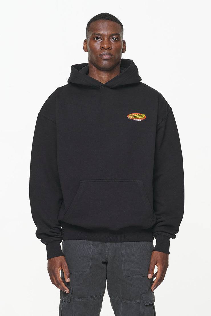 Pegador Docks Oversized Hoodie Vintage Washed Onyx Black
