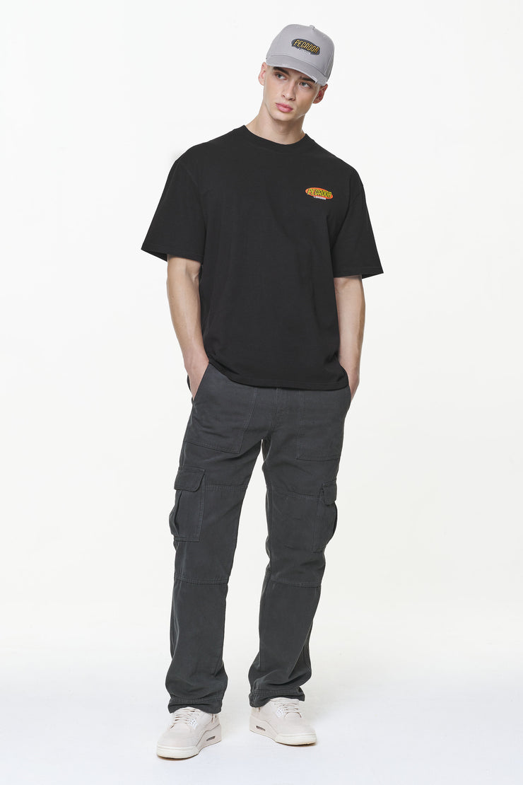 Pegador Docks Oversized Tee Vintage Washed Onyx Black