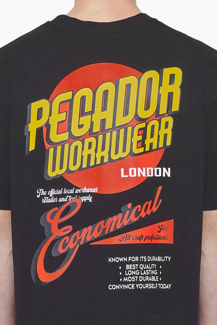 Pegador Docks Oversized Tee Vintage Washed Onyx Black