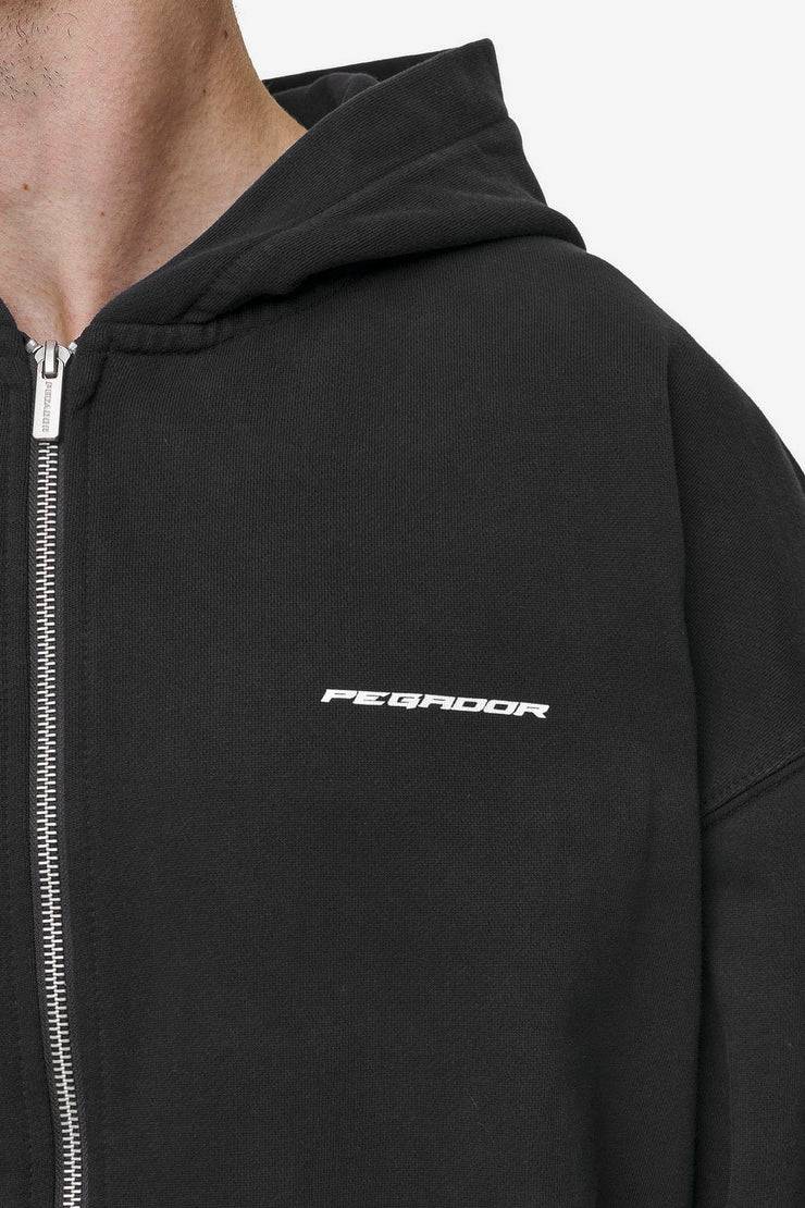 Pegador Dubose Oversized Sweat Jacket Vintage Black
