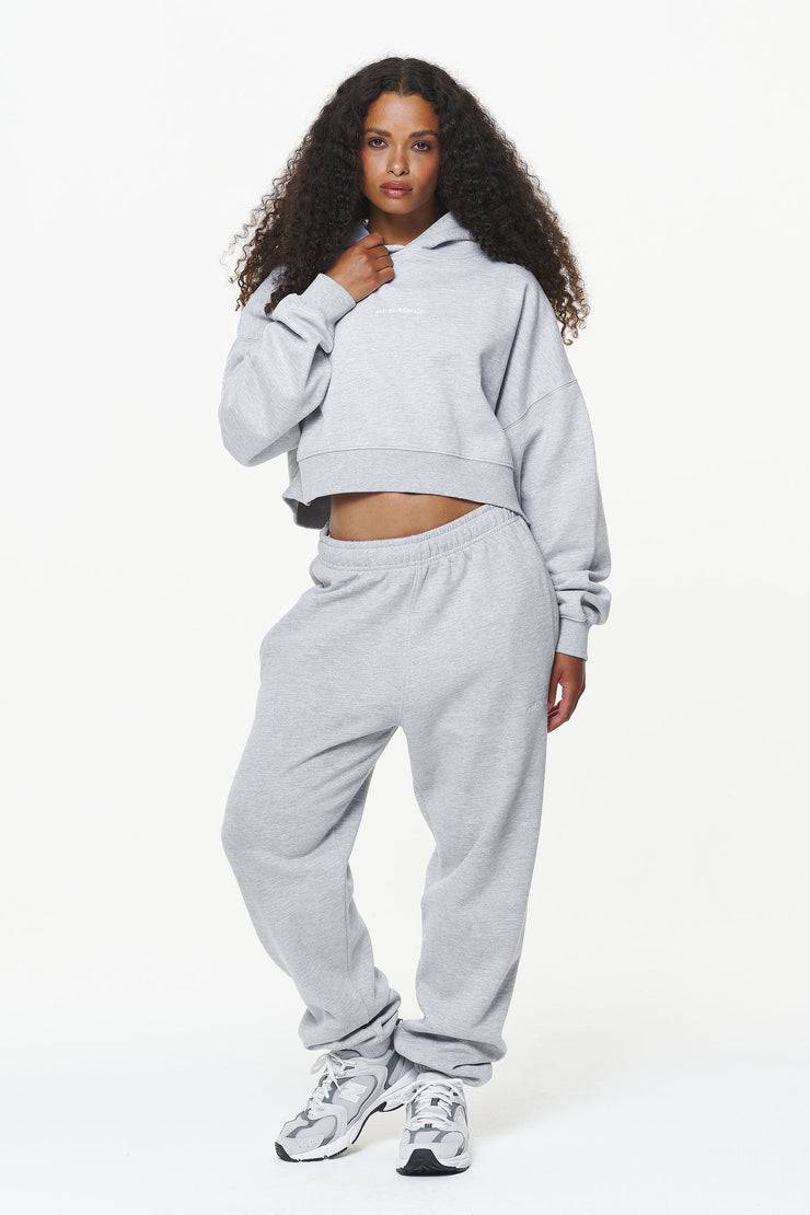Pegador Durward High Waisted Sweat Pants Grey Melange