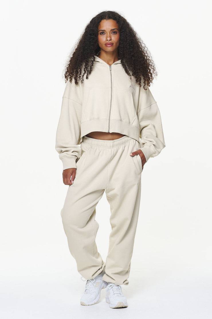 Pegador Durward High Waisted Sweat Pants Vintage Washed Bone White