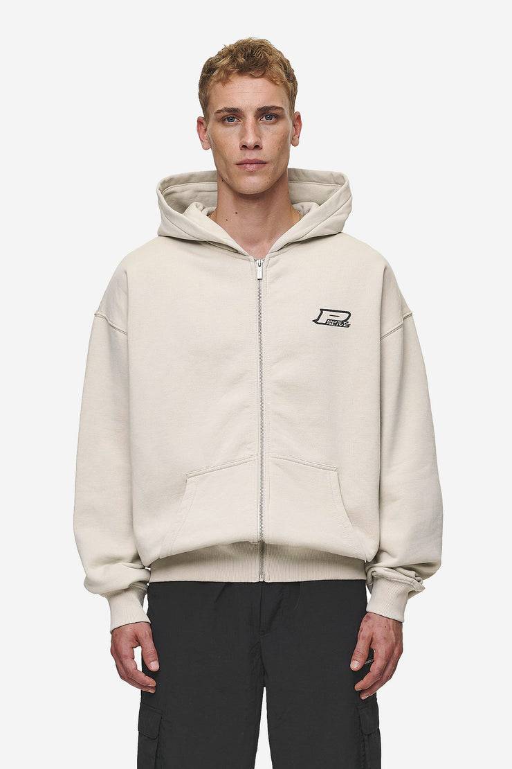 Pegador Fox Oversized Sweat Jacket Washed Light Beige