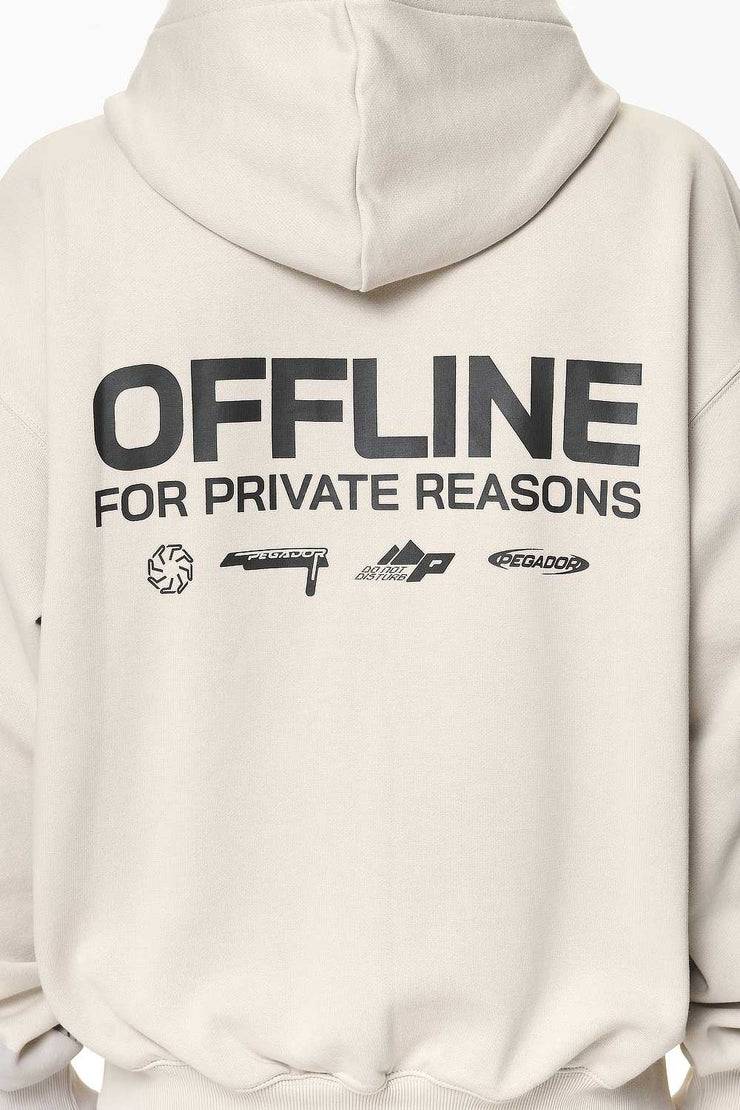 Pegador Furber Oversized Sweat Jacket Washed Dust Cream