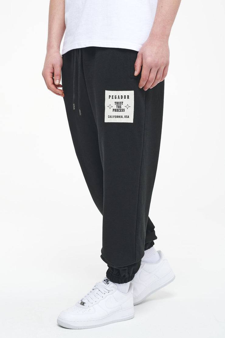 Pegador Galt Heavy Sweat Pants Vintage Washed Black Ink