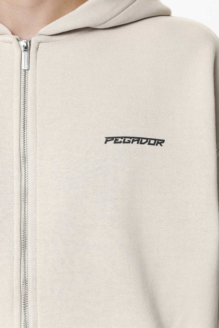 Pegador Gien Oversized Sweat Jacket Washed Dust Cream