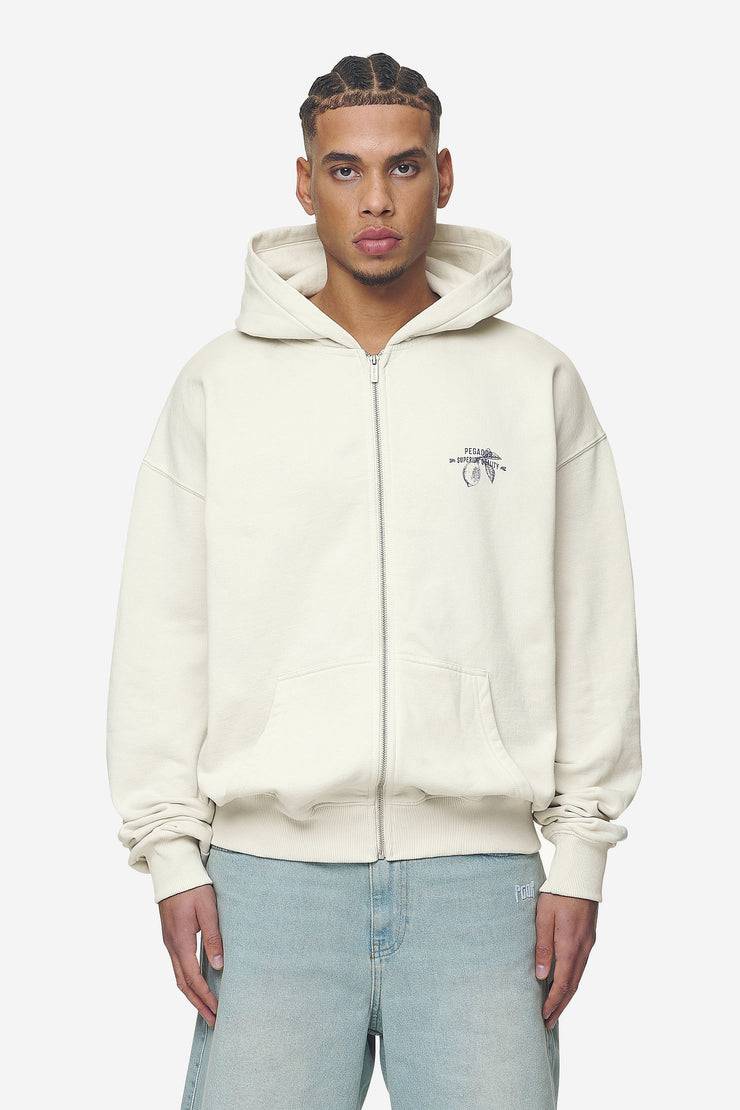 Pegador Goret Oversized Sweat Jacket Washed Salty Cream