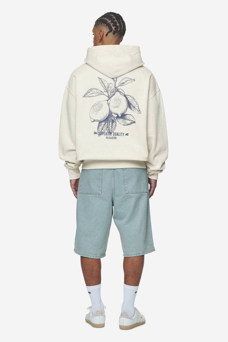 Pegador Goret Oversized Sweat Jacket Washed Salty Cream