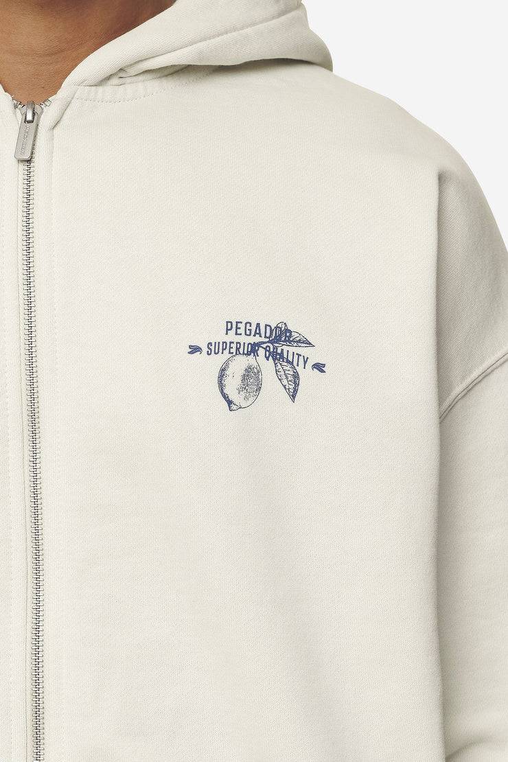 Pegador Goret Oversized Sweat Jacket Washed Salty Cream