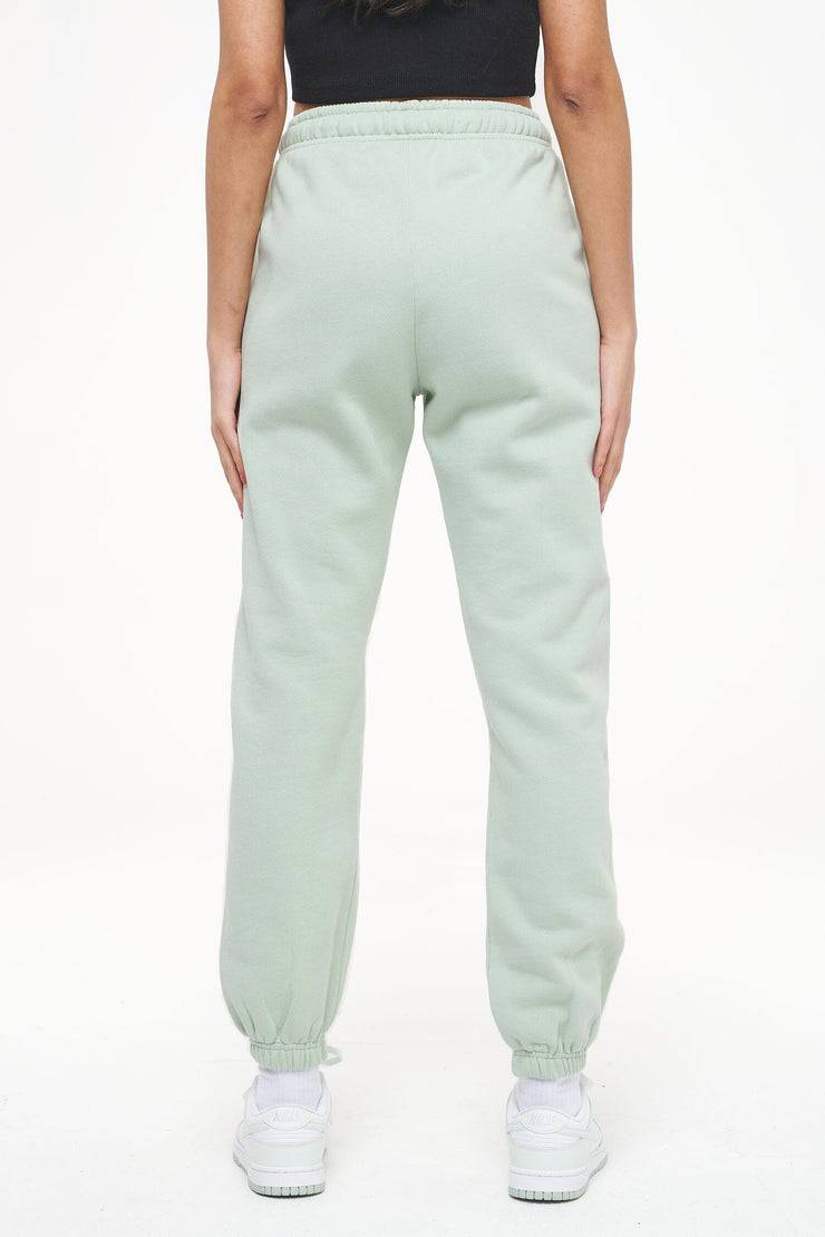 Pegador Grace High Waisted Sweat Pants Vintage Washed Milky Green Gum