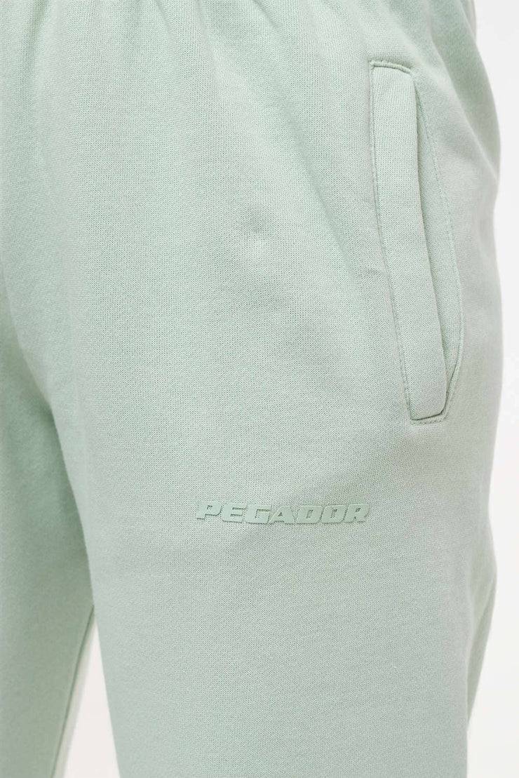 Pegador Grace High Waisted Sweat Pants Vintage Washed Milky Green Gum